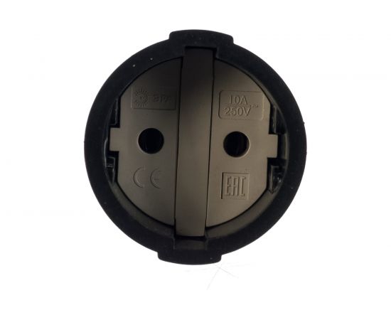 Кабельная розетка ЭРА Rx3-B Rx3 б/з прямая ПВХ 10A черная Б0039684 – изображение 2
