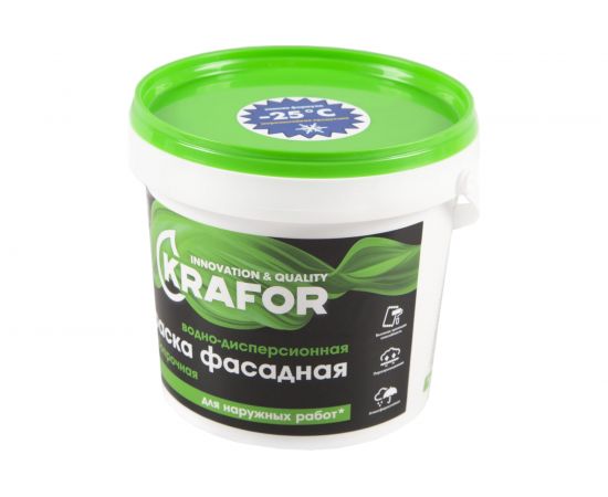 Фасадная особопрочная краска Krafor в/д 1.5 кг 6 42163 – изображение 2
