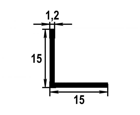 Профиль уголок ГОСТ декор Лука 15x15x1 мм, 2,7 м, Без окраса УТ000020748 – изображение 2