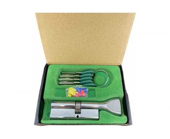 Цилиндровый механизм CRIT личинка замка V-238 45/35 Хп, ключ-вертушка, цвет хром полированный 03981 – изображение 2