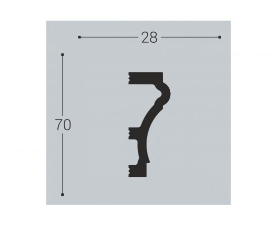 Молдинг bello deco XPS М 7 70x28 мм 00-00004627 – изображение 3