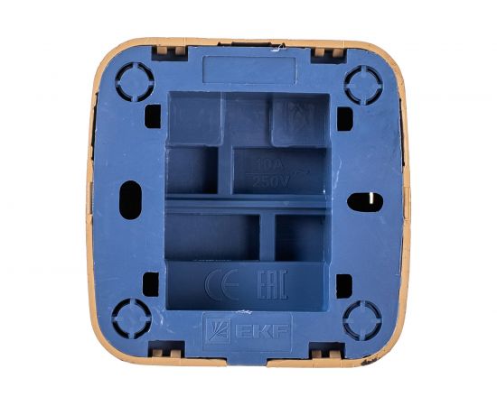 1-клавишный выключатель EKF Минск ОП 10А светлое дерево EGV10-021-30 – изображение 3