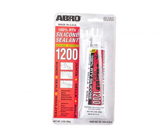 Силиконовый герметик ABRO 1200, прозрачный, 85г SS-1200-CLR-3 – изображение 3