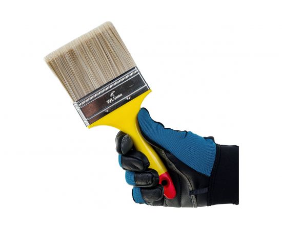 Малярная плоская кисть ON Kанекарон иск. щетина 4, 100мм, пласт.ручка. 02-01-340 – изображение 4