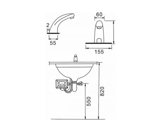 Сенсорный смеситель для умывальника FRAP F512-1 516507 – изображение 5
