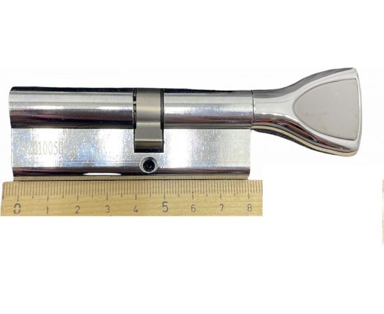 Цилиндровый механизм CRIT личинка замка V-238 45/35 Хп, ключ-вертушка, цвет хром полированный 03981 – изображение 5