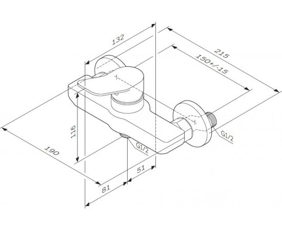 Смеситель для душа AM.PM X-Joy, хром F85A20000 – изображение 5