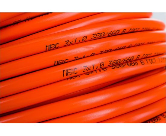 Удлинитель на пластиковой катушке STEKKER STD02-41-30, 30м, 4 гнезда с заземлением 3х1,0, оранжевый, 39708 – изображение 8