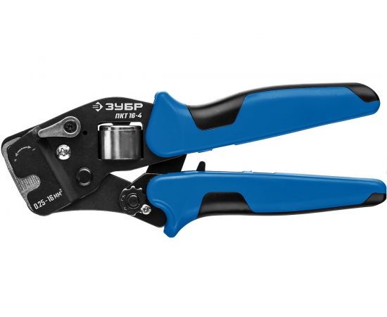 Торцевые пресс-клещи ЗУБР Профессионал ПКТ-16-4 для втулочных наконечников 0.25 - 16 мм.кв 22694 