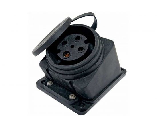 Наклонная настенная розетка TDM с заглушкой каучук 3Р РЕ 32А 380В IP44 SQ0612-0009 