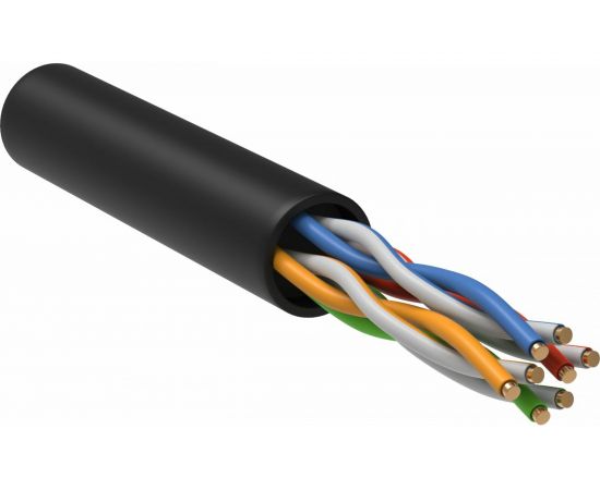 Витая пара IEK ITK U/UTP кат. 5E 4х2х24AWG solid LDPE черный LC3-C5E04-139-100 