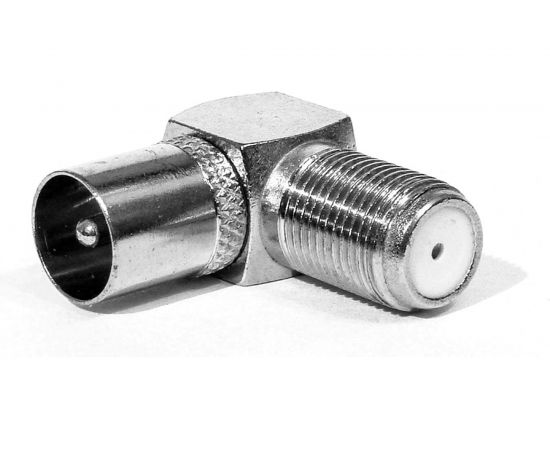 Переходник DORI F гнездо - TV штекер металл угловой 2330-1 