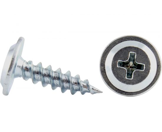 Саморез Daxmer ПШ 4,2x16 усиленный с прессшайбой острый премиум цинк 1000 шт. 336707 