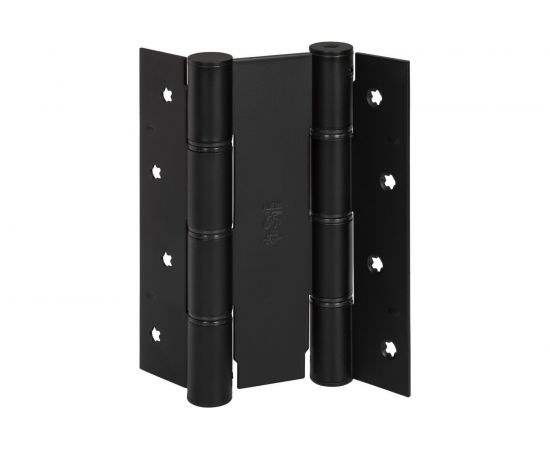 Барная пружинная петля двойного действия ALDEGHI LUIGI SPA 155х27х40 мм, цвет: матовый чёрный, к-т: 2 шт + монтажный набор 87NO155-40 