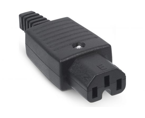 Разборная вилка Cabeus С13, 10А, 250 V, черная IEC-320-C13 