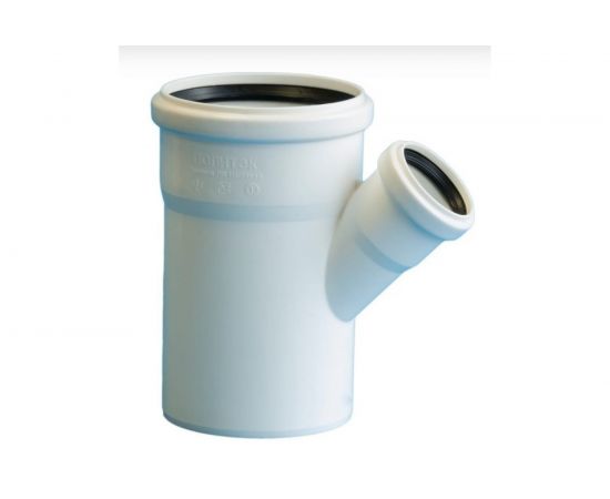 Тройник ПОЛИТЭК для бесшумной канализации из ПП, диаметр 110х50/45 град. 200115045 