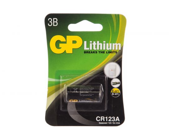 Литиевая батарейка GP CR123A 3В 1 шт CR123A-2CR1 