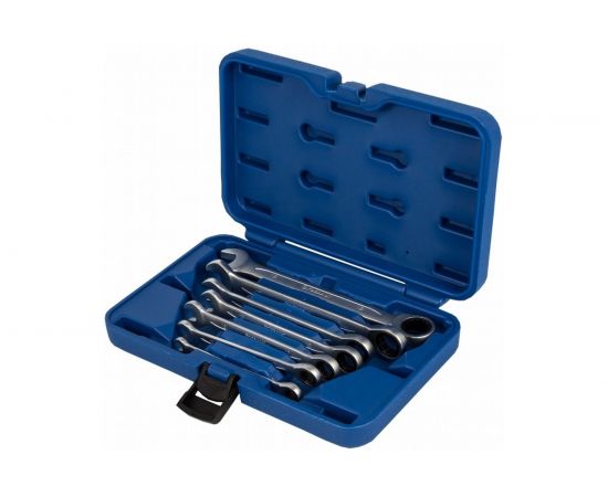 Набор комбинированных трещоточных ключей 7шт КОБАЛЬТ 020108-07 