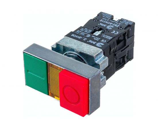 Кнопка управления ЭРА LAY5-BW8465 I-O, сдвоенная, с подсветкой, 20/200/3200 Б0045628 – изображение 2