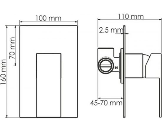 Смеситель для душа WasserKRAFT латунь Abens 2051 – изображение 2