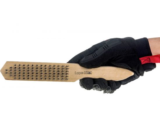 Металлическая ручная щетка SITOMO 290, 6-рядная ЭКОНОМ 866844 – изображение 2