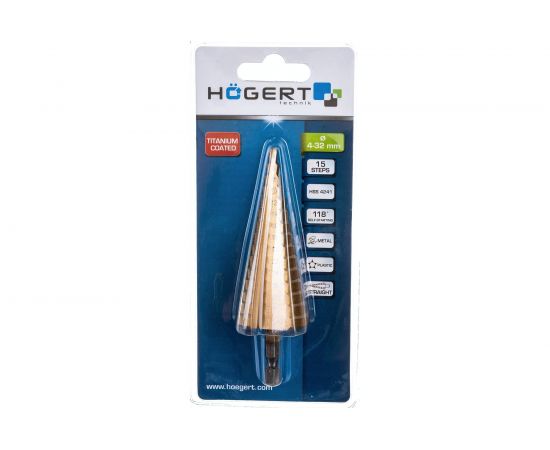 Сверло ступенчатое 4-32 мм HOEGERT TECHNIK HT6D323 – изображение 2