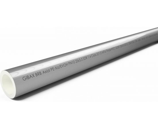 Труба PEX-a из сшитого полиэтилена GIBAX 25х3.5 мм, 10 бар, 50 м, серая PE-Xa 2535-50Ev – изображение 2
