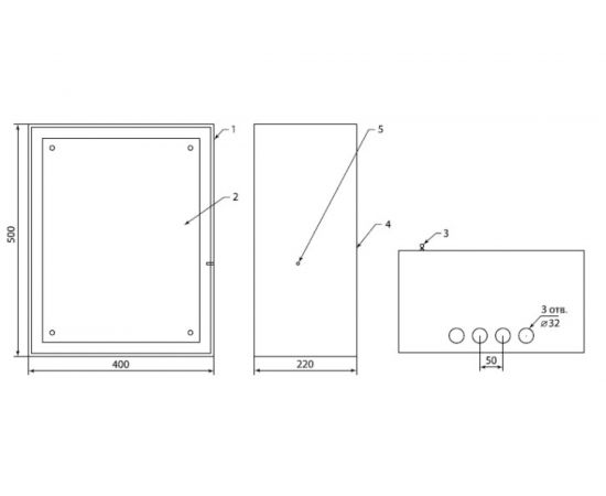 Щит с монтажной панелью ЩМП-2-0 Народный 500х400х220 TDM SQ0905-0902 – изображение 2