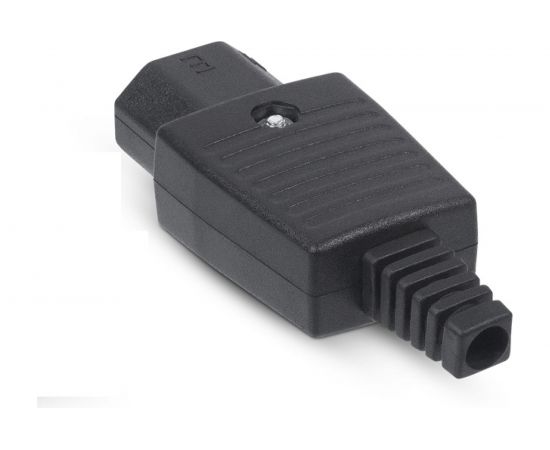 Разборная вилка Cabeus С13, 10А, 250 V, черная IEC-320-C13 – изображение 2