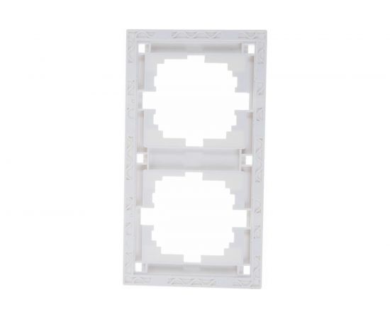 Двойная вертикальная рамка LEZARD RAIN б/ вст белая 703-0202-152 – изображение 2