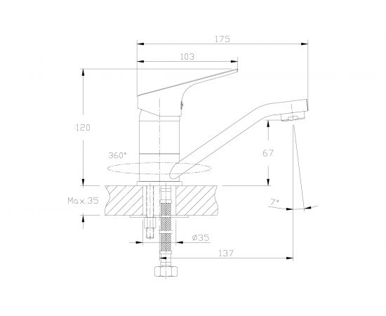 Смеситель для раковины Rossinka RS29-22 – изображение 2
