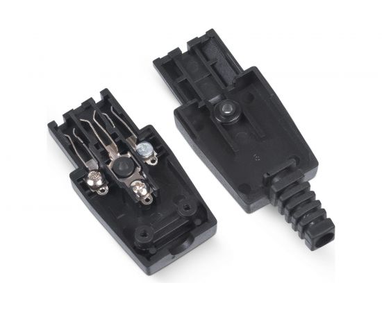 Разборная вилка Cabeus С13, 10А, 250 V, черная IEC-320-C13 – изображение 3