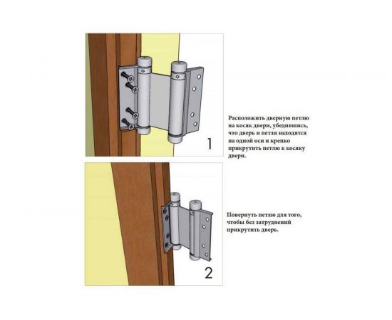 Барная пружинная петля двойного действия ALDEGHI LUIGI SPA 155х27х40 мм, цвет: матовый чёрный, к-т: 2 шт + монтажный набор 87NO155-40 – изображение 3