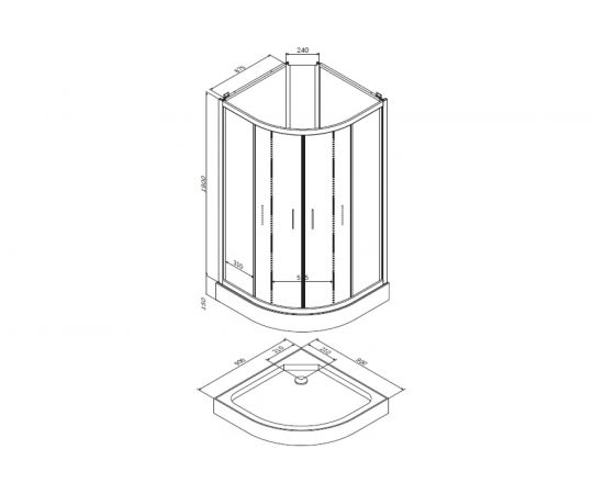 Душевая кабина AM.PM Joy без гидромассажа 90x90 W85C-001-090GT – изображение 3