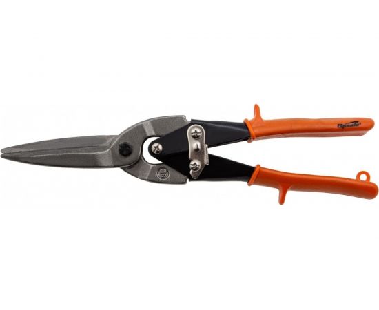 Ножницы по металлу SPARTA, удлиненные, 290 мм, пряморежущие, обрезиненные рукоятки 783165 – изображение 3