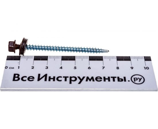 Кровельный саморез Kenner 4,8х70 RAL8017 тёмно-коричневый 100шт ск708017ф – изображение 3