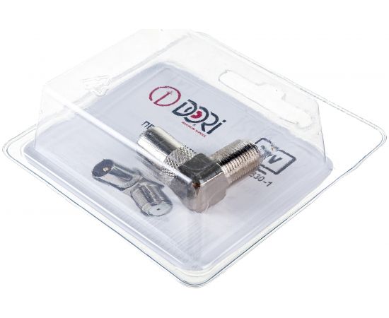 Переходник DORI F гнездо - TV штекер металл угловой 2330-1 – изображение 3