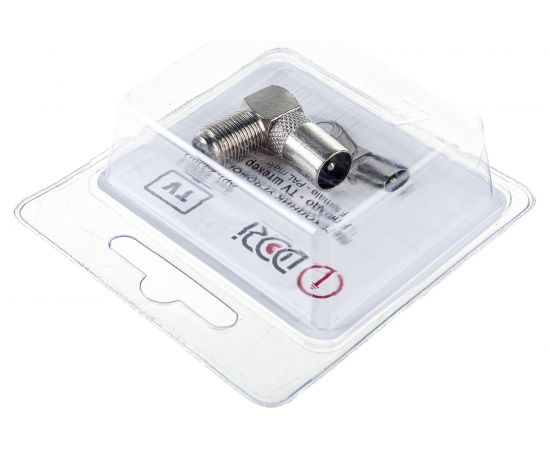 Переходник DORI F гнездо - TV штекер металл угловой 2330-1 – изображение 4