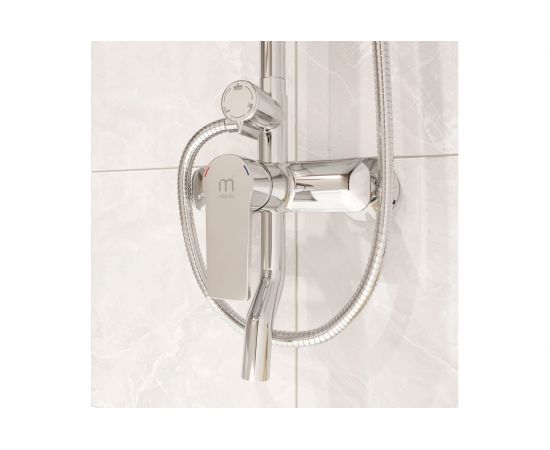 Смеситель с верхним душем Milardo Helic HELSB1FM06 – изображение 4