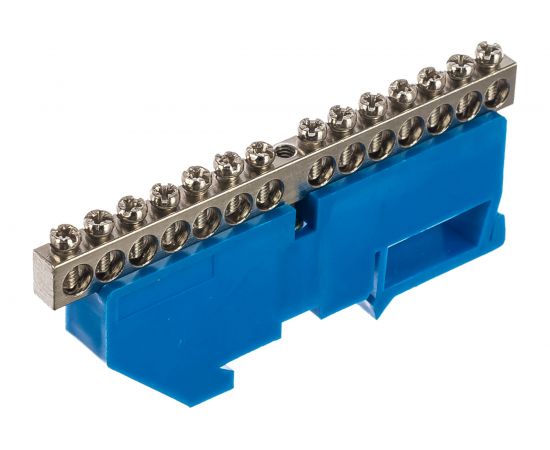 Шина ЭРА NO222881 N Ноль на DIN-изол ШНИ-6х9-14, никелированная, Д-Синий 10 Б0044137 