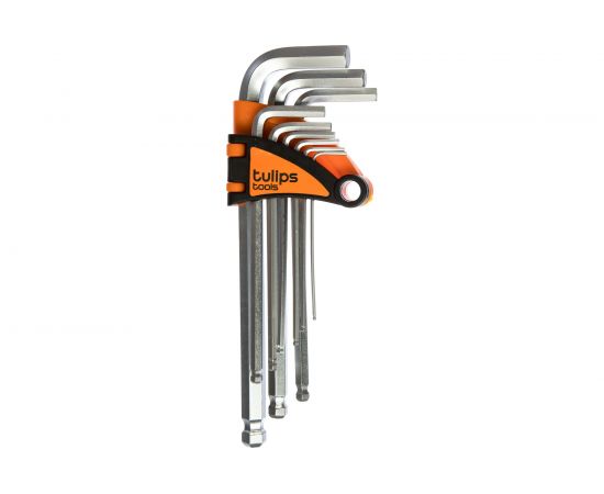 Набор длинных 6-гранных ключей с шаром Tulips tools IK12-957 