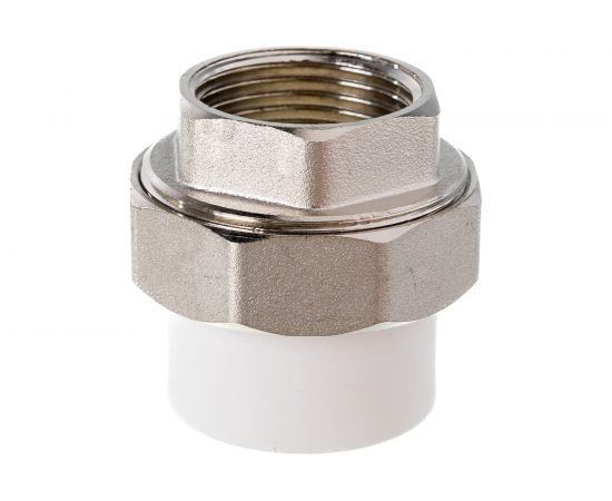 Комбинированная муфта СТМ ПЛАСТ PP-R, разъемная, с внутренней резьбой, DN 25х3/4" CPRF2534 