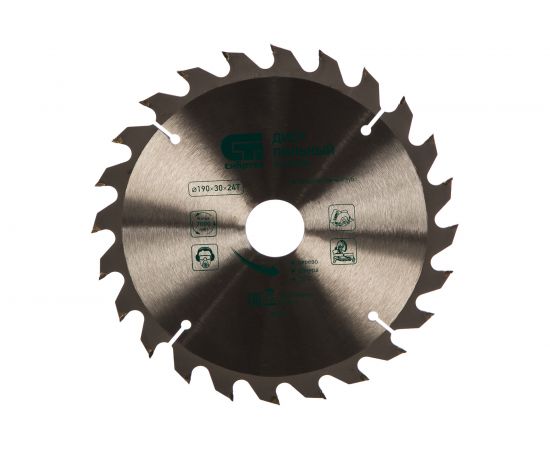 Пильный диск (190х30 мм; 24 зуба) по дереву СИБРТЕХ 732177 