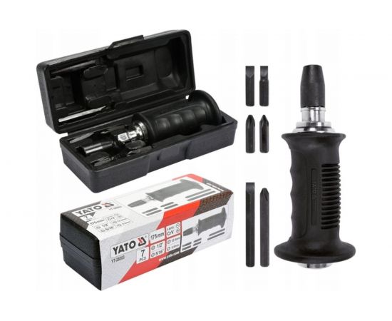 Ударная отвертка YATO с битами 7 предметов пластиковая ручка YT-28003 