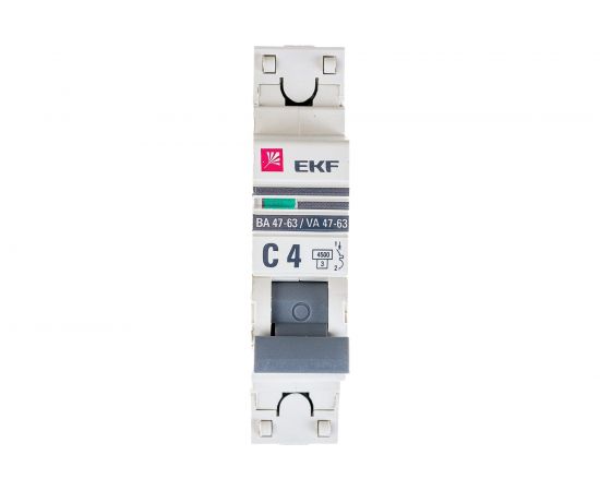 Автоматический однополюсный выключатель EKF 4А С ВА47-63 4.5кА PROxima SQmcb4763-1-04C-pro 
