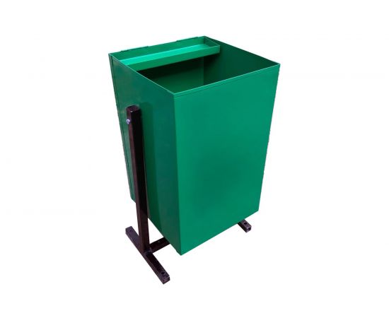 Металлическая урна KlestO Стандарт с пепельницей, зеленая 500x240x240 1292571 
