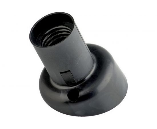 Патрон ПАН ЭЛЕКТРИК E27 настенный, гладкий, черный 24536 0 