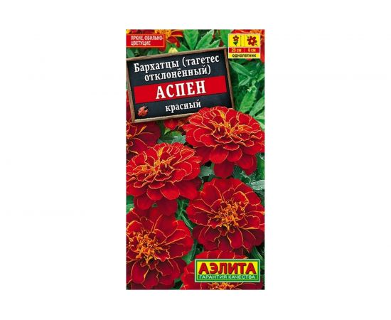 Семена Аэлита Бархатцы Аспен красный однолетний, 0.1 г 4601729034541 