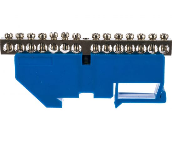 Шина ЭРА NO222881 N Ноль на DIN-изол ШНИ-6х9-14, никелированная, Д-Синий 10 Б0044137 – изображение 2