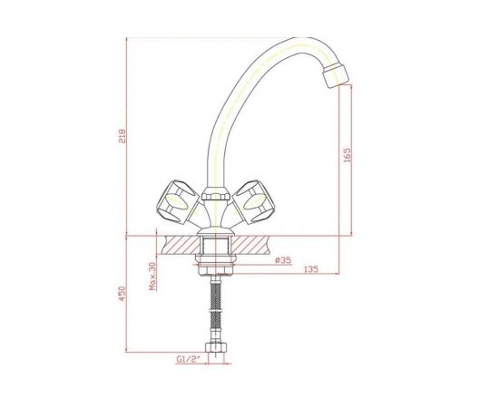 Смеситель для кухни Zollen Wolfsburg высота 218 мм WO75420431-1 444811 – изображение 3